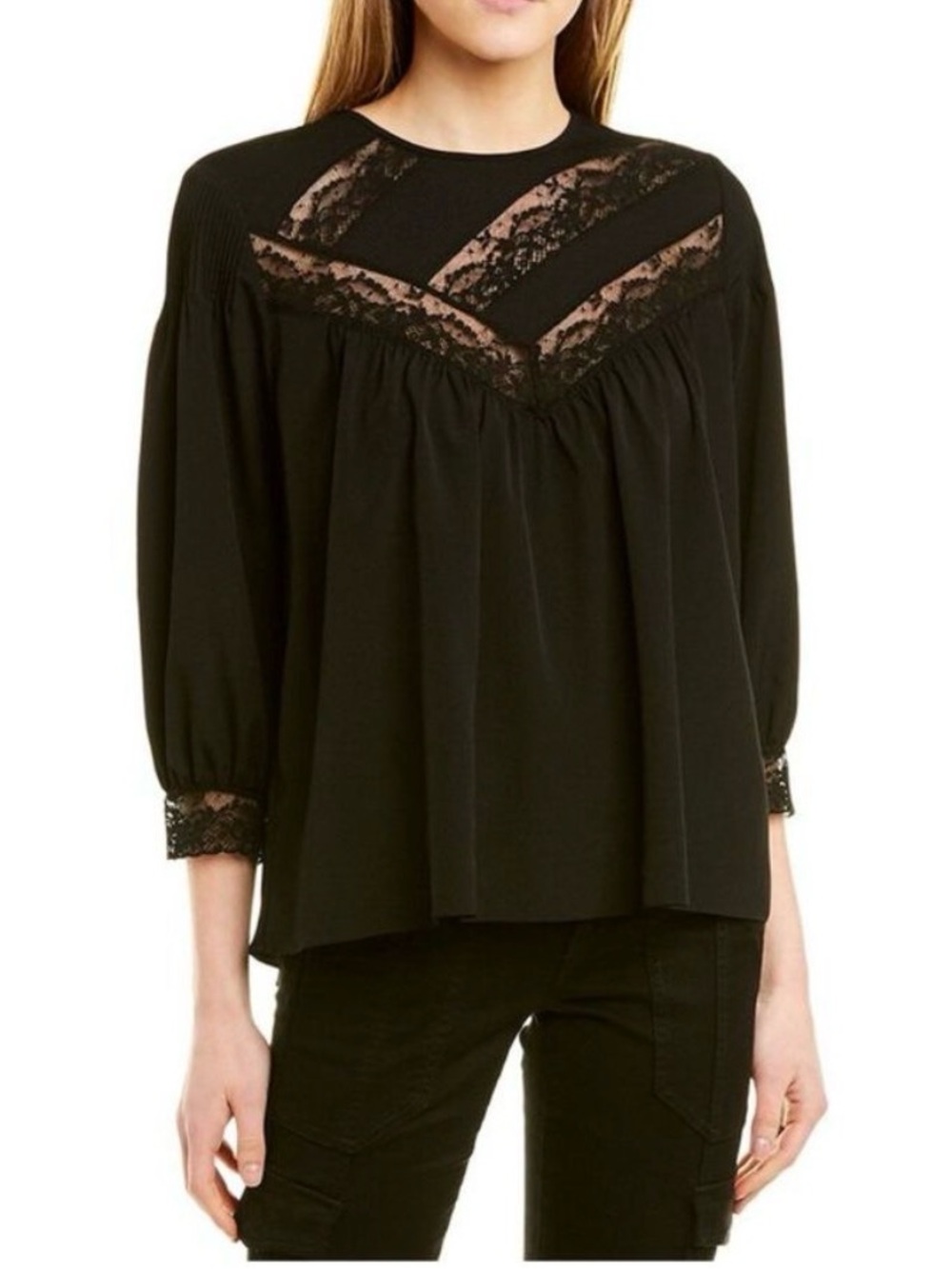 NWT Joie Margette Blouse in Caviar